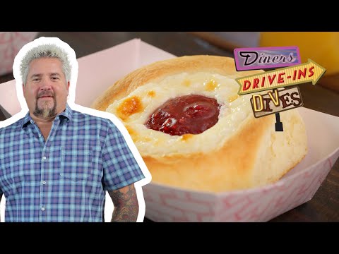 Guy Eats Homesick Texans' Kolaches in Salt Lake City | Diners, Drive-Ins and Dives | Food Network