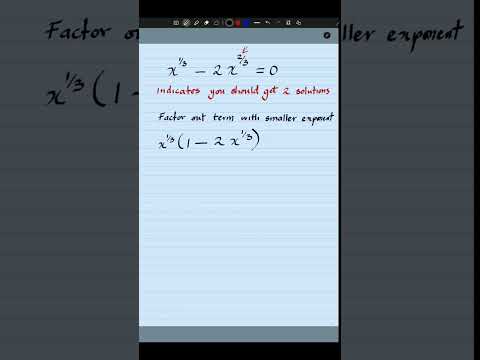 Equation with rational exponents.