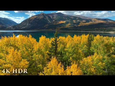 *NEW* STUNNING AUTUMN in 4K HDR: Cozy Colorado Flyover 1HR Ambient Nature Film + Chillout Music