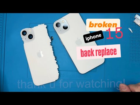 replacing broken iphone 15 back glass