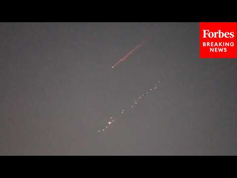 Iranian Missiles Seen Flying Above Jerusalem During Attack On Israel