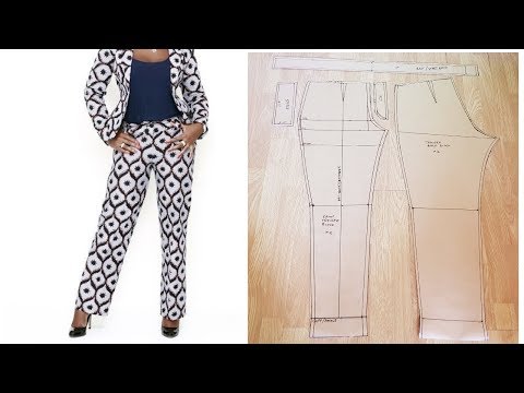 Updated | Women Trouser | How to draft women's trouser with dart, zipper fly and belt/waistband