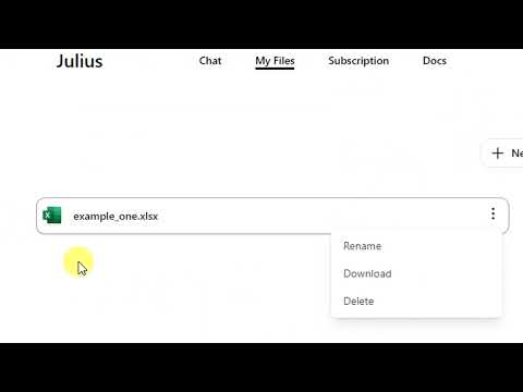 موقع ذكاء اصطناعي لعمل التحليلات الإحصائية لملفات البيانات Julius.ai
