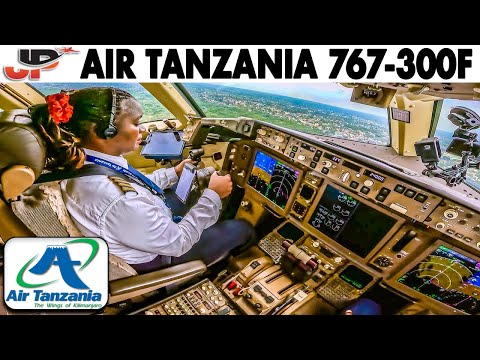 Air Tanzania Cockpit Boeing 767-300 Freighter to Kinshasa