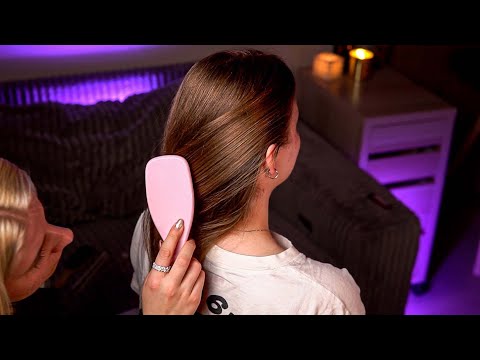ASMR 🤍  Hair Brushing & Hair Play – Real Tingles for Deep Sleep (No Talking)
