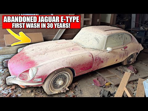 ABANDONED Jaguar E-Type V12 CLEANED For First Time in 30 YEARS! *SUPER EMOTIONAL*