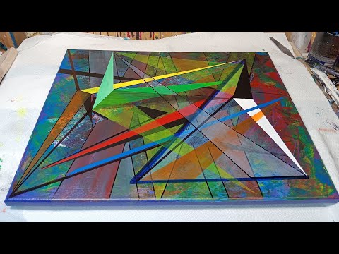 Acrylic geometric painting #49