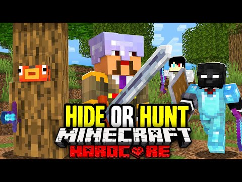 100 Players Compete in a Minecraft HIDE or HUNT...