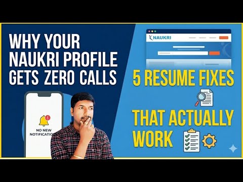 Why Naukri Profile Gets Zero Calls | 5 Resume Fixes That Actually Work