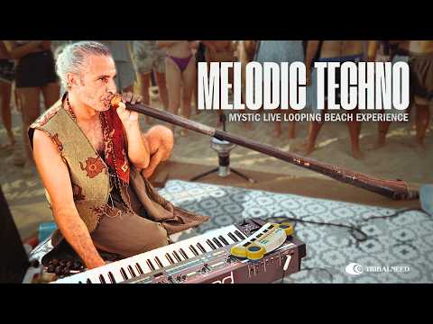 Epic Live Melodic Techno Beach Party in Italy | Juno-106 + Didgeridoo Live Looping