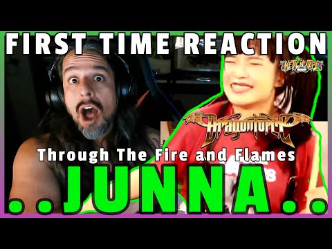 JUNNA -Through The Fire And Flames - DragonForce - Drum Cover - FIRST TIME REACTION - Metal Review
