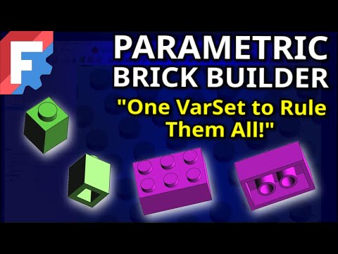 FreeCAD: It Starts With a VarSet... and Ends With Toy Bricks! Parametric Toy Brick Builder
