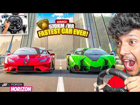 THE FASTEST LAMBORGHINI IN THE WORLD!🔥 597KMPH+ Forza Horizon 5 | LOGITECH G29
