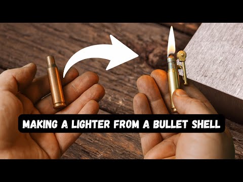 How to Make a Handmade Refillable Bullet Shell Lighter | DIY Zippo Style Survival Lighter
