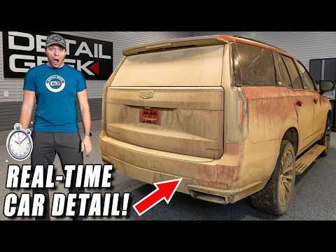 Real-Time Cleaning of a FILTHY $170,000 Cadillac Escalade!
