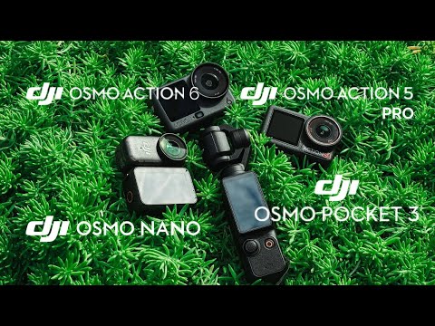 DJI Action 6 vs DJI Action 5 Pro vs DJI Pocket 3 vs DJI Osmo Nano 4K video, low light comparison!
