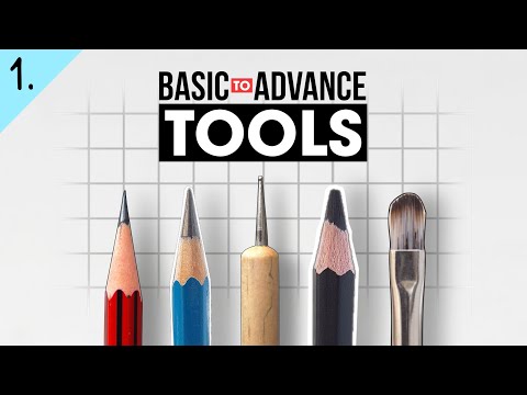 Drawing Tools - Basic to Advance Portrait Drawing ( Lesson 1 ) - for Beginners