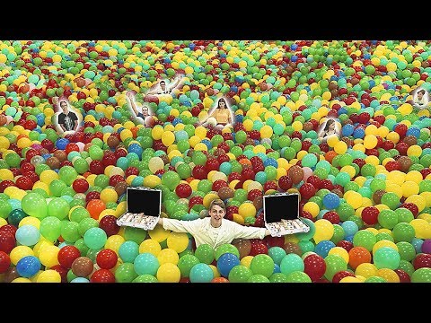 СПРЯТАЛ МИЛЛИОН РУБЛЕЙ В ПОЛНОМ АНГАРЕ ШАРИКОВ!