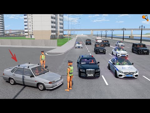 ДЕД НАКАЗАЛ КОРТЕЖ ПРЕЗИДЕНТА ЗА ТО, ЧТО ЕГО НЕ ПРОПУСТИЛИ | BeamNG.drive