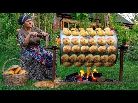 Village Style Meat Pies Cooked on a Barrel