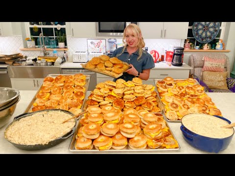 Cook Once Eat for TWO Months Filling My Freezer with 200 MASSIVE Breakfast Freezer Meals!