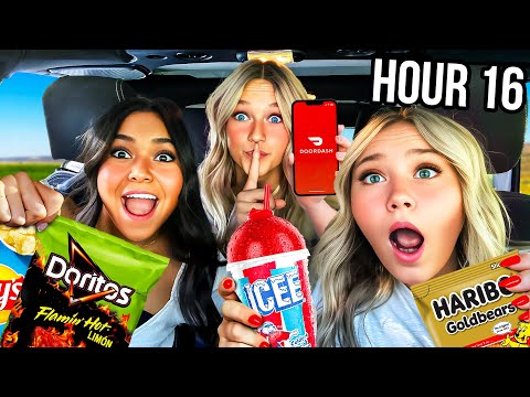 Eating Only GAS STATION FOOD for 24 Hours!! 🤮