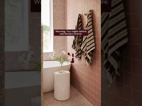 Real flowers after 1 week vs faux flowers after 1 YEAR… 👀 Zero wilt, zero watering, all the wow