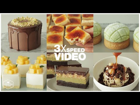 (138) 3x Speed 케이크 디저트 베이킹 영상 | Cake Dessert Baking Video | Cheesecake,Cookies,Brownies|Cooking tree
