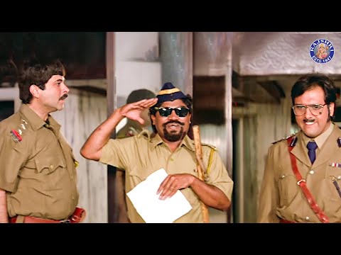 इनके दांत बाहर है, सैल्यूट मार 🤣 Anil Kapoor, Govinda, Johny Lever Funny Scene | Fake Police Comedy
