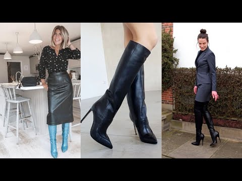 Bold & Elegant Leather Over-the-Knee Heel Boots | Latest Women’s Footwear Styles