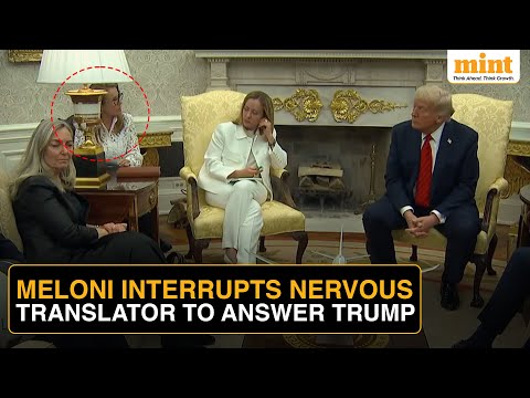 On Cam: Meloni's Translator Was Visibly Nervous In Front Of Trump, Watch What Italy PM Did Next...