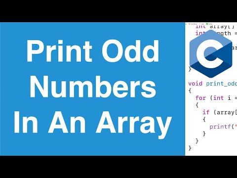 Print Odd Numbers In An Array | C Programming Example