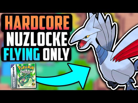 CAN I BEAT A POKÉMON EMERALD HARDCORE NUZLOCKE WITH ONLY FLYING TYPES!? (Pokémon Challenge)