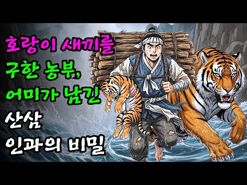 목숨 걸고 호랑이 새끼를 구한 농부, 어미 호랑이가 전한 인과의 산삼 비밀 | 야담 | 민담 | 설화 | 고전 | 옛날이야기 |야사