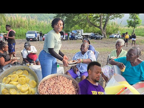 Andrea's 60th birthday | Colaz Smith TV beach full | we cooked all day | coconut dumpling 👑