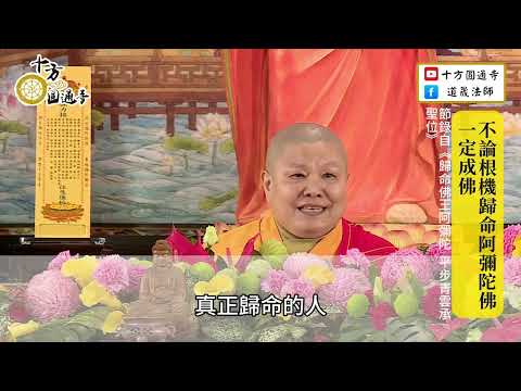 【再差的朽木只要歸命阿彌陀佛一定被雕成ㄧ尊佛！】道晟法師 開示