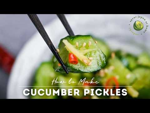 Addictive Japanese Pickled Cucumbers with Ginger!