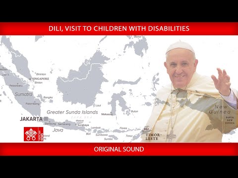 Dili, Visit to children with disabilities, 10 September 2024, Pope Francis