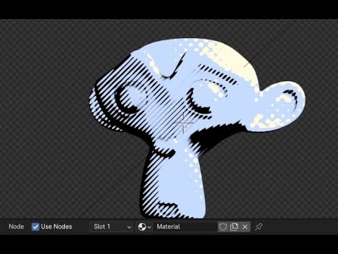 Layer multiple screentone textures, Blender NPR