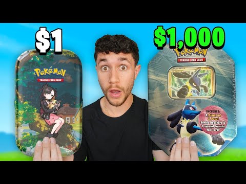 $10 vs $1,000 Pokémon Tin!