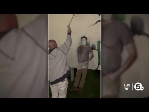 CWRU pro-Palestine protestors spray-painted by painters covering mural