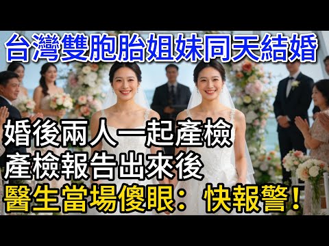 台灣雙胞胎姐妹同天結婚，婚後兩人一起產檢，產檢報告出來後，醫生當場傻眼：快報警！