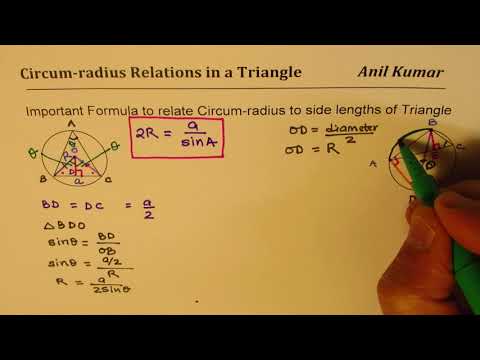 How is the Circum-Radius Related with Side Lengths of a Triangle Inscribed | IIT JEE