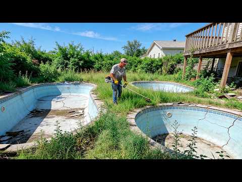 SHOCKED By How Many Swimming Pools Were In This NEGLECTED Backyard