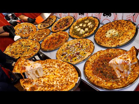 They Sell 15,000 Pizzas Every Month?! Crazy Popular American-Style Pizza / Korean street food