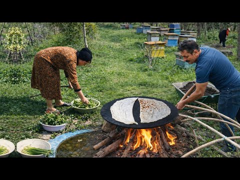 🔥 Lavash with Greens in Azerbaijan Village | 2 Hour Relaxing Videos