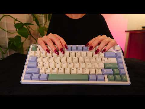 ASMR In-Depth Keyboard Tour  ⌨️✨ Soft-Spoken 💤 Typing Sounds, Mechanical, Thocky/Creamy, Typewriter