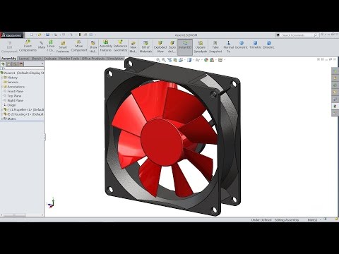 Solidworks tutorial | sketch Computer fan in Solidworks