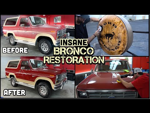 Deep Cleaning A BARN FIND Ford Bronco | First Wash In Years | Satisfying Car Detailing Restoration!