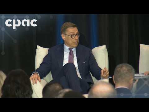 Industry Minister Mélanie Joly speaks with Finland’s President Alexander Stubb – April 15, 2026